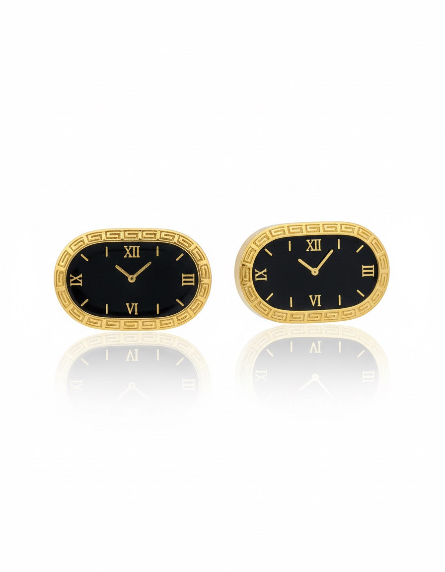 Roman Numeral Oval Studs