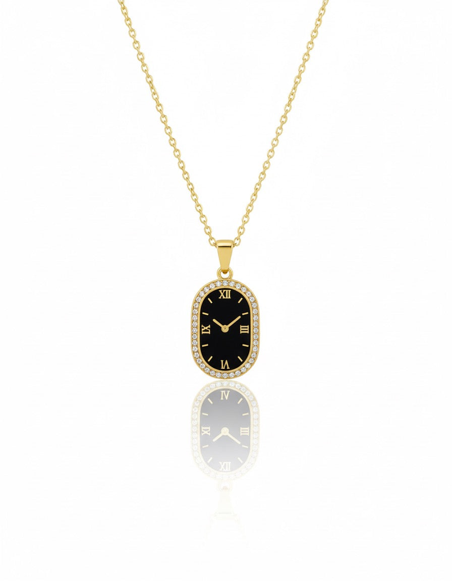 Timeless Oval Pave Pendant