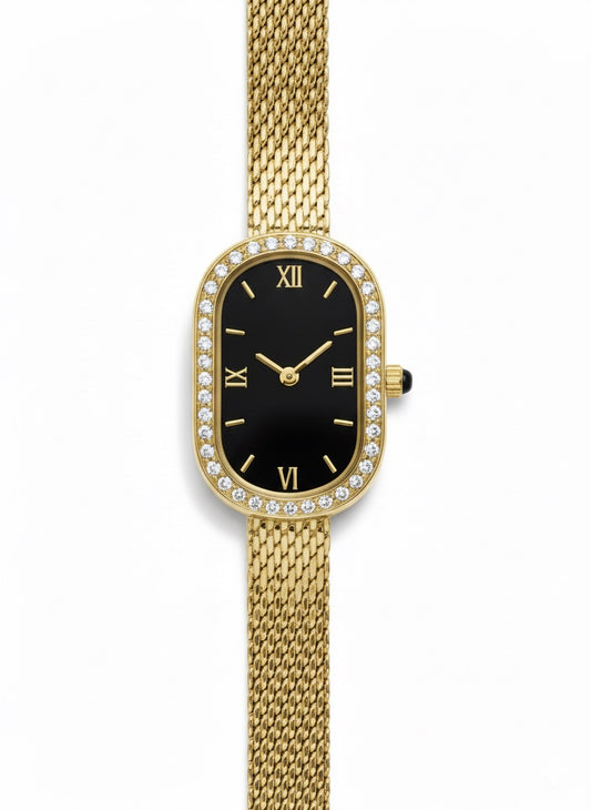 Oval Black Face Bracelet