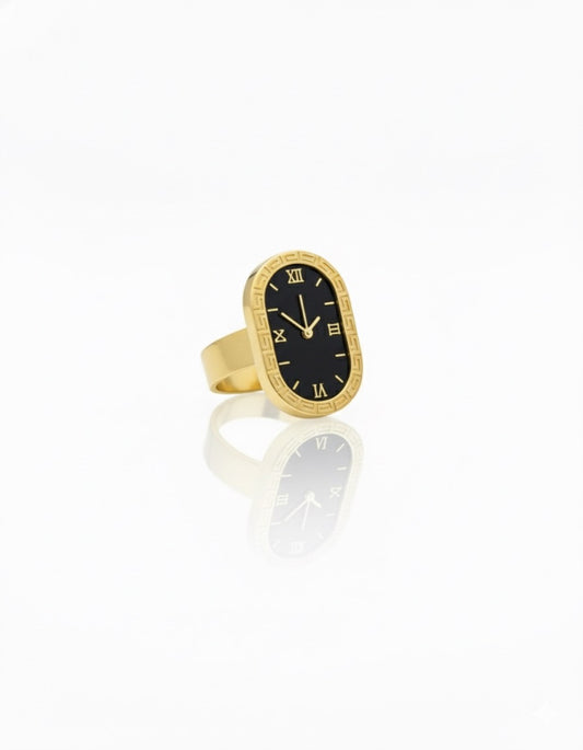 Sleek Oval Watch Ring